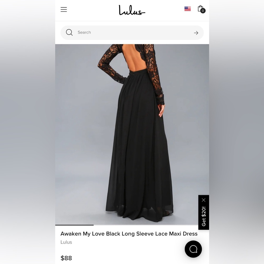 Black lace long dress